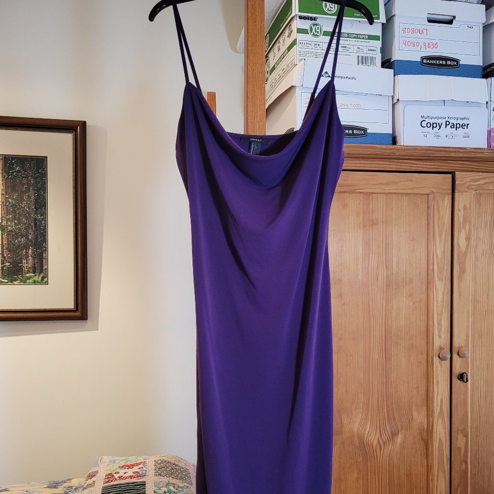 Purple Cowl Neck Bodycon Dress, Forever 21 size L